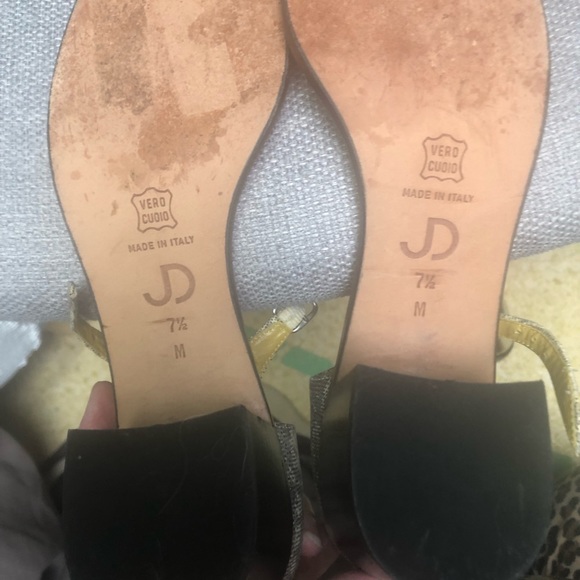 Size 7 1/2, vintage Joan and David too block heeled sanders. - Picture 3 of 9